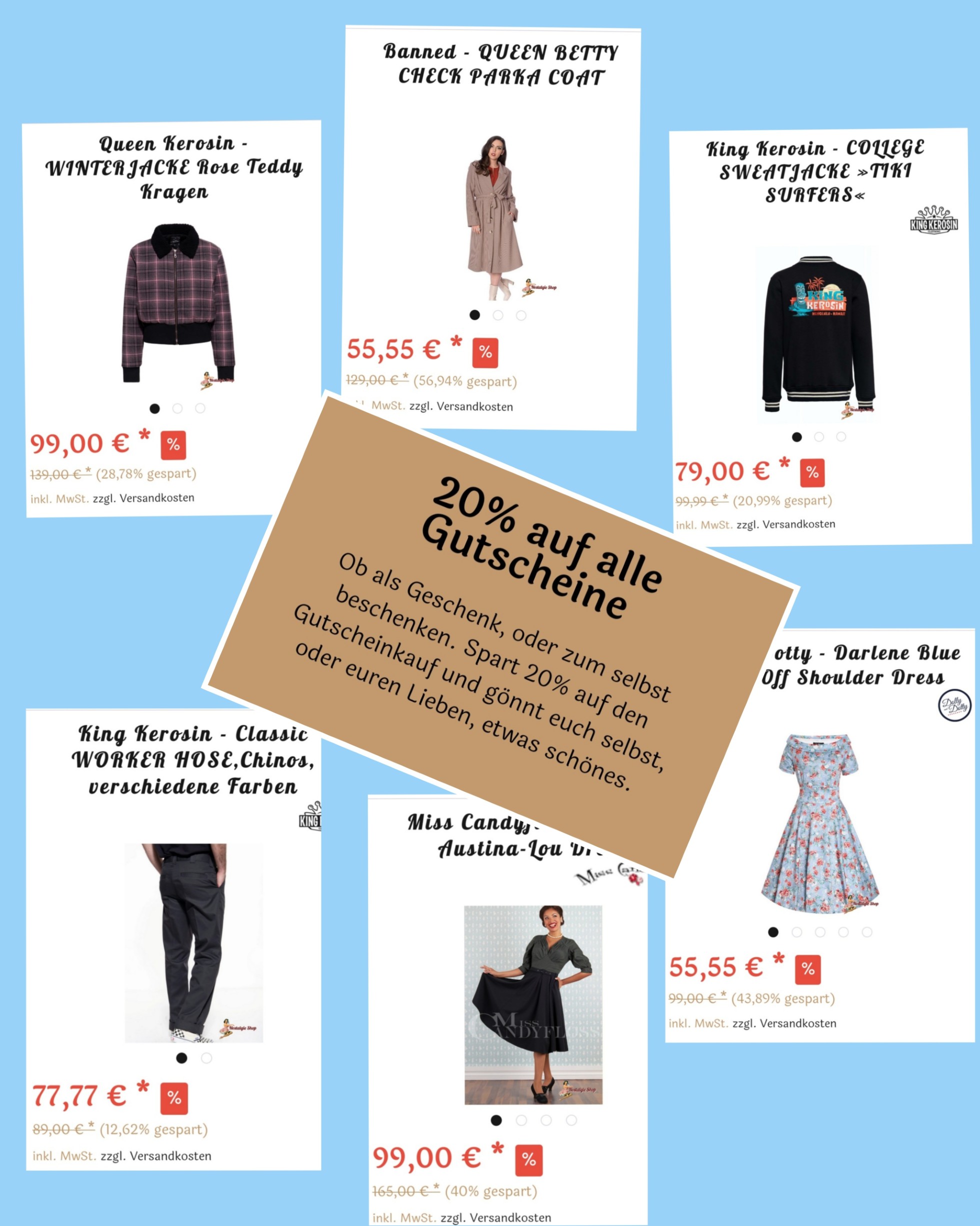 20% Rabatt auf Gutscheine